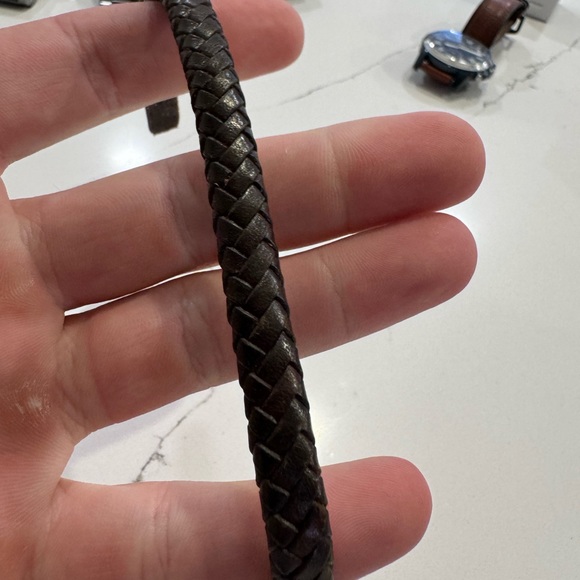 Mens fossil leather bracelet - Picture 2 of 2